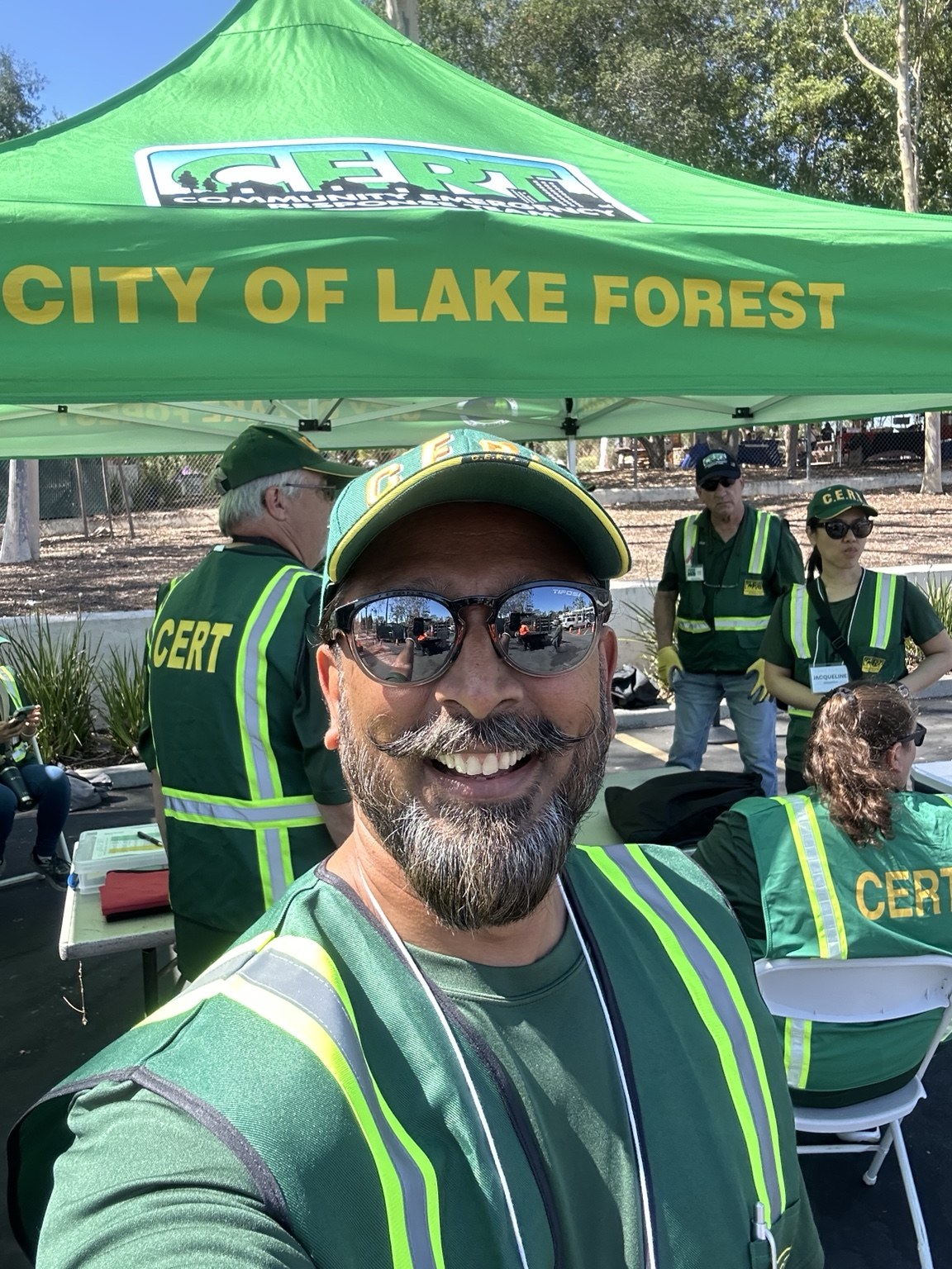 Anil volunteering with CERT
